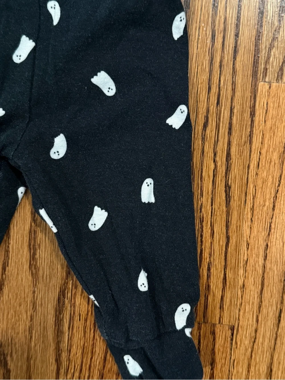 Carter's Gray Long-Sleeve Bodysuit with Black Ghost Print Pants